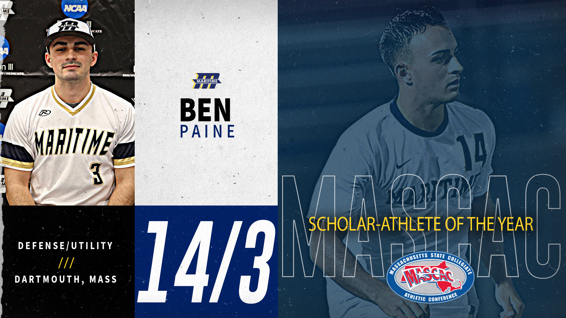Ben Paine Named MASCAC Male Scholar Athlete of the Year