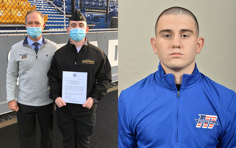 Football&rsquo;s Matthew Corinna Presented with Admiral&rsquo;s Award