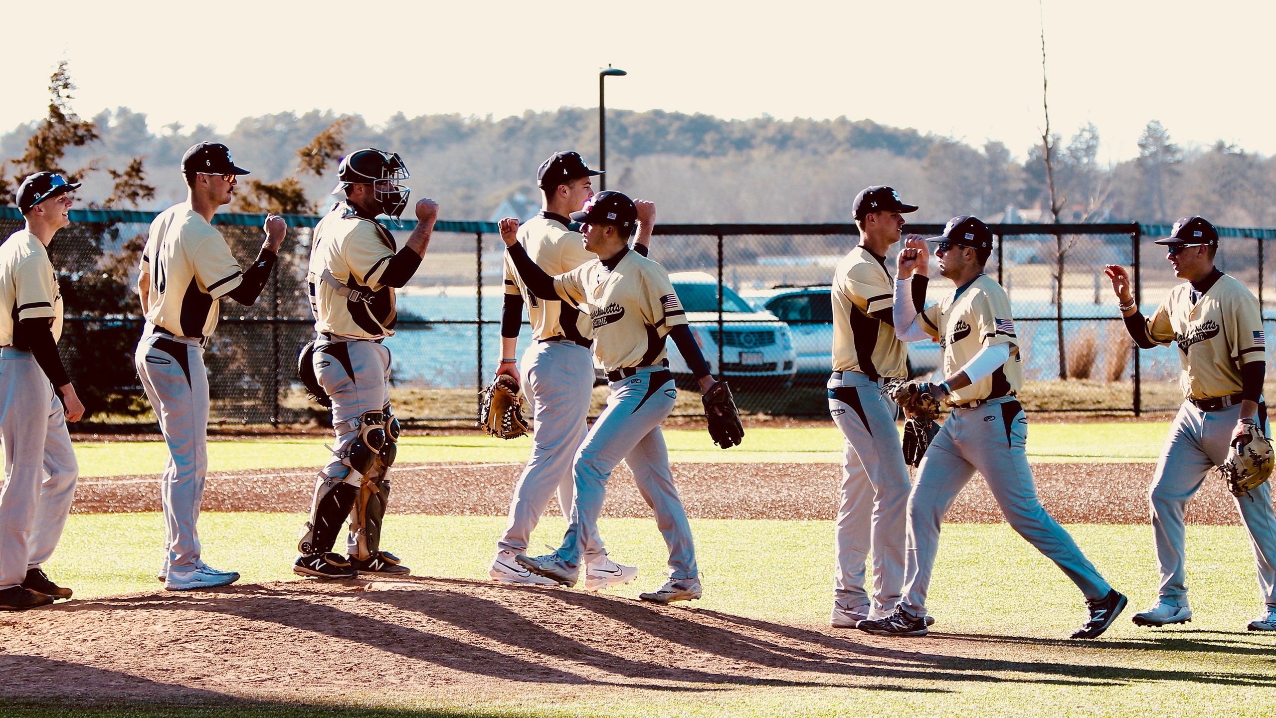 Baseball Sweeps Rivier in Sunday Matinee