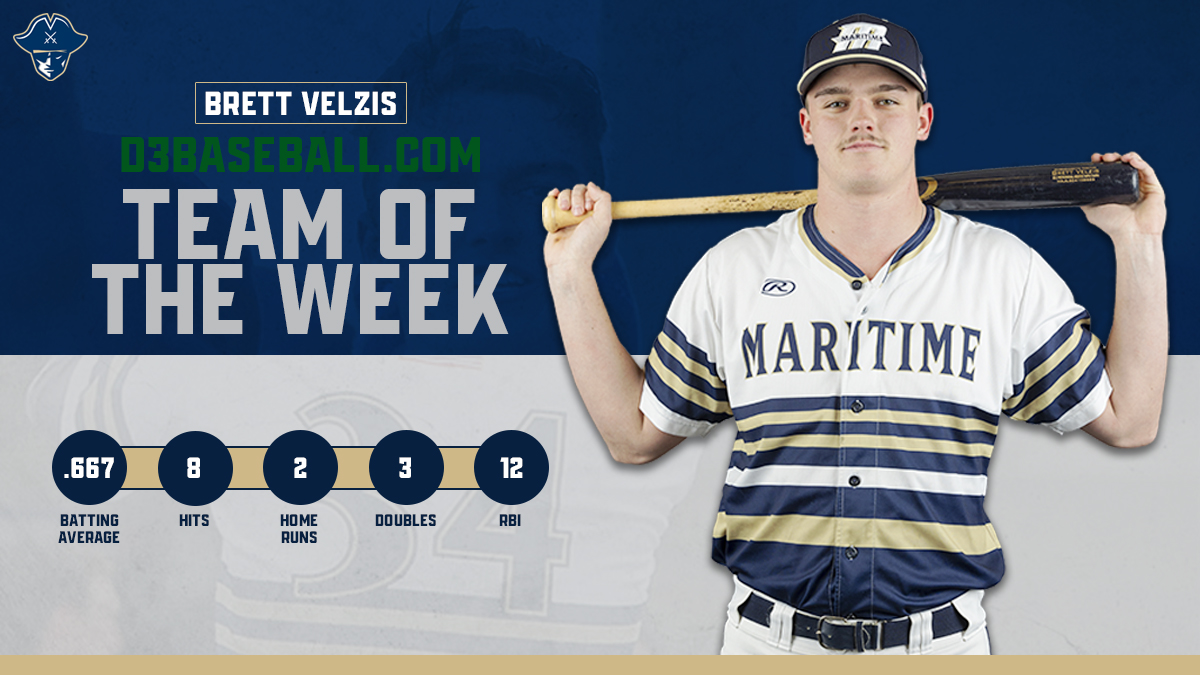 Velzis Named to the D3Baseball.com Team of the Week