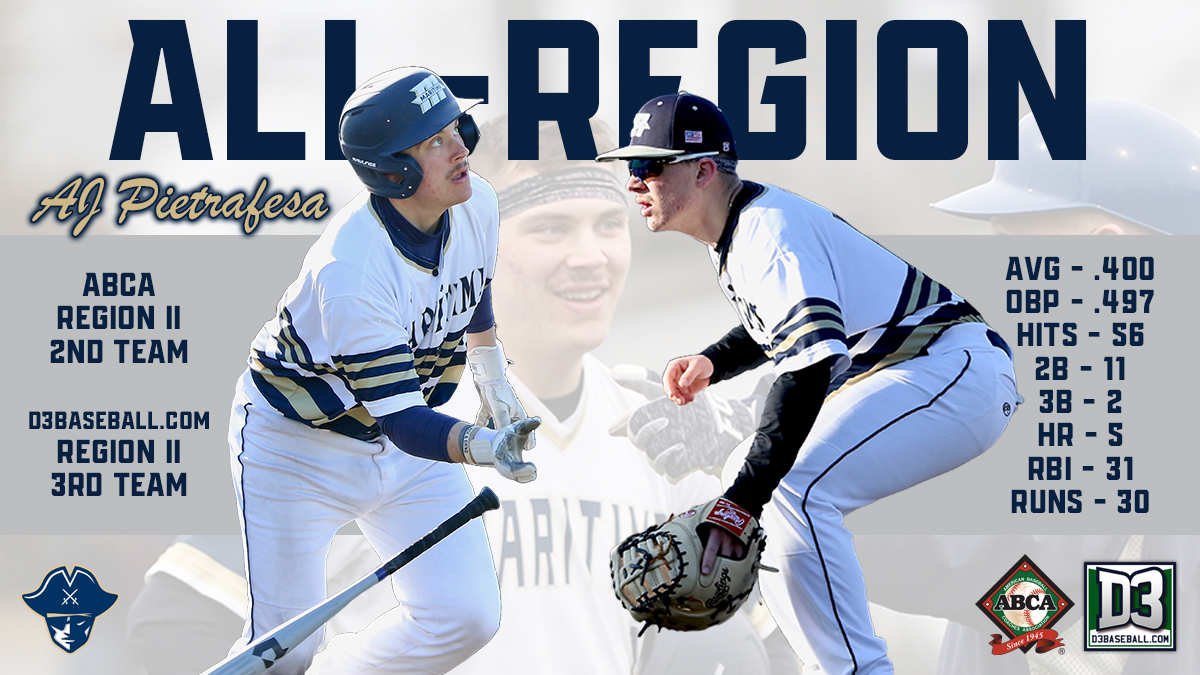 Pietrafesa Named to ABCA and D3Baseball.com All-Region Teams
