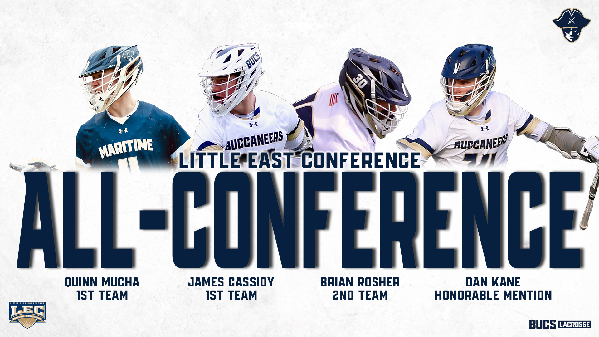 Four Bucs Earn LEC All-Conference Honors