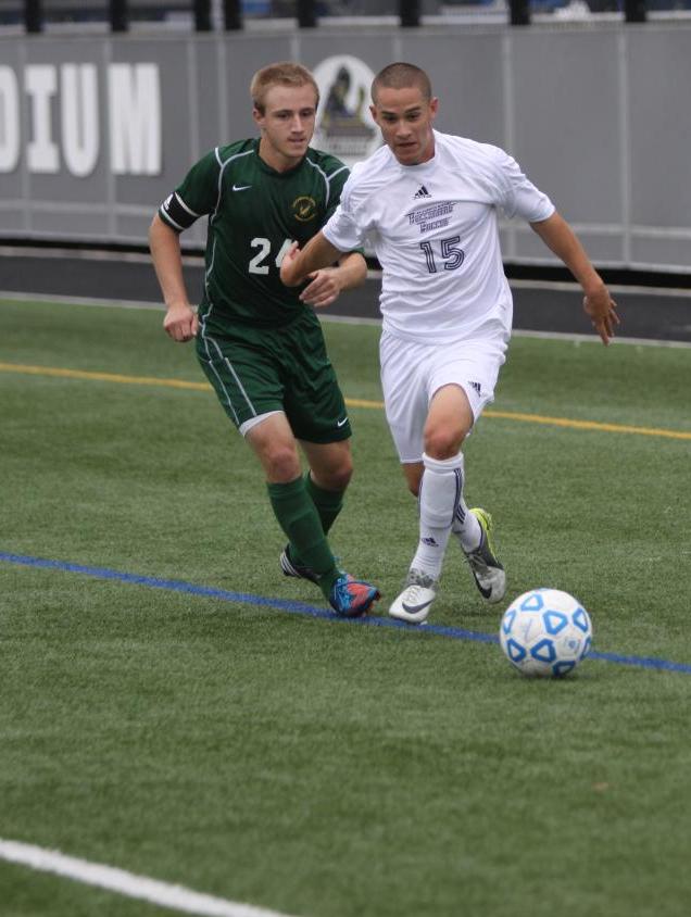 Youngs Provide, Prevent Goals As Men's Soccer Records Sixth Shutout Victory With 1-0 MASCAC Triumph Over Fitchburg State