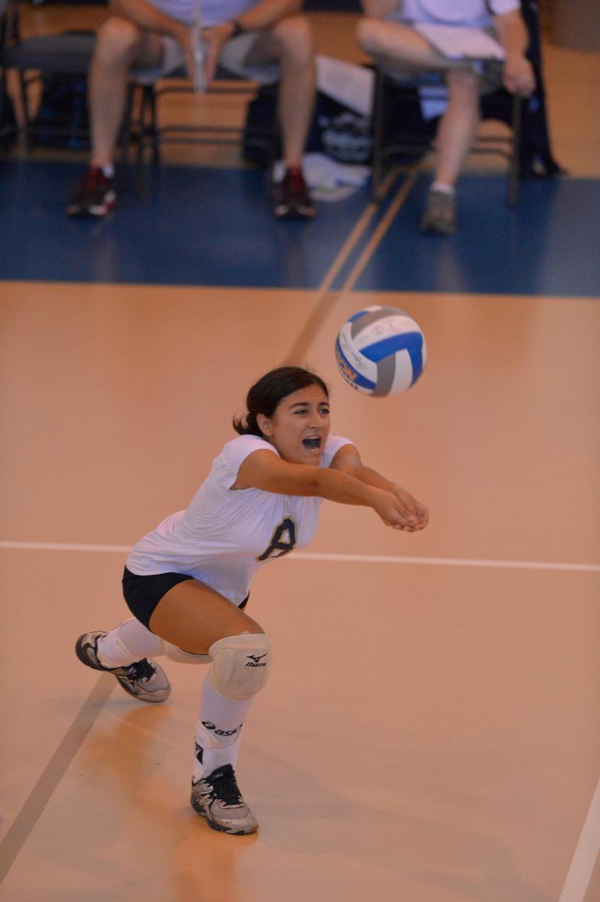 Burgess-Chrost Registers Nine Kills, Garrity Adds 36 Digs As Volleyball Drops Tri-Match To Castleton, Albertus Magnus