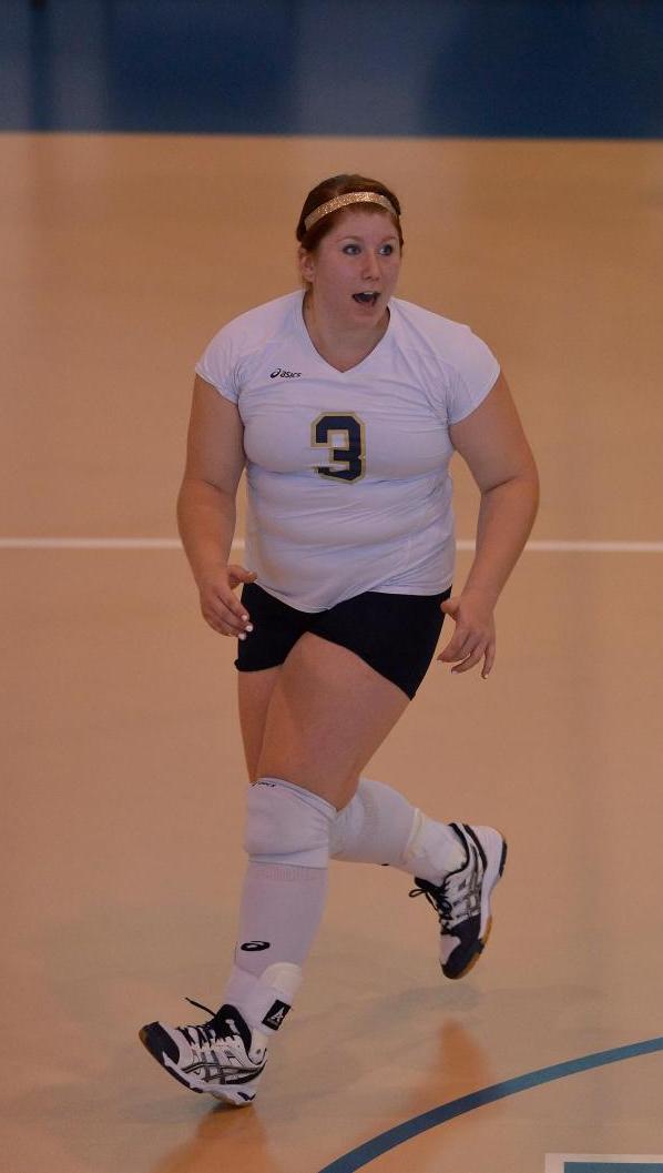 Burgess-Chrost Notches Eight Kills And 17 Digs As Volleyball Gains Tri-Match Split With 3-1 Victory Over Pine Manor